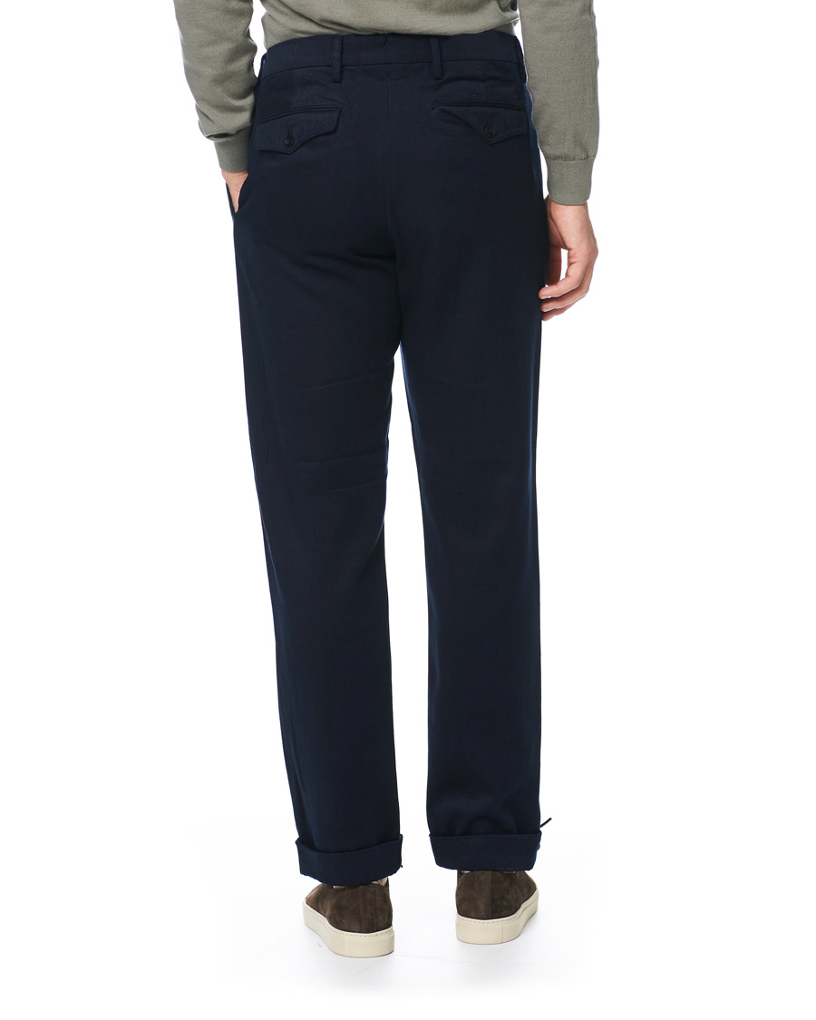 Herren | Hosen | NN07 | Codo Pleated Turn Up Trousers Navy