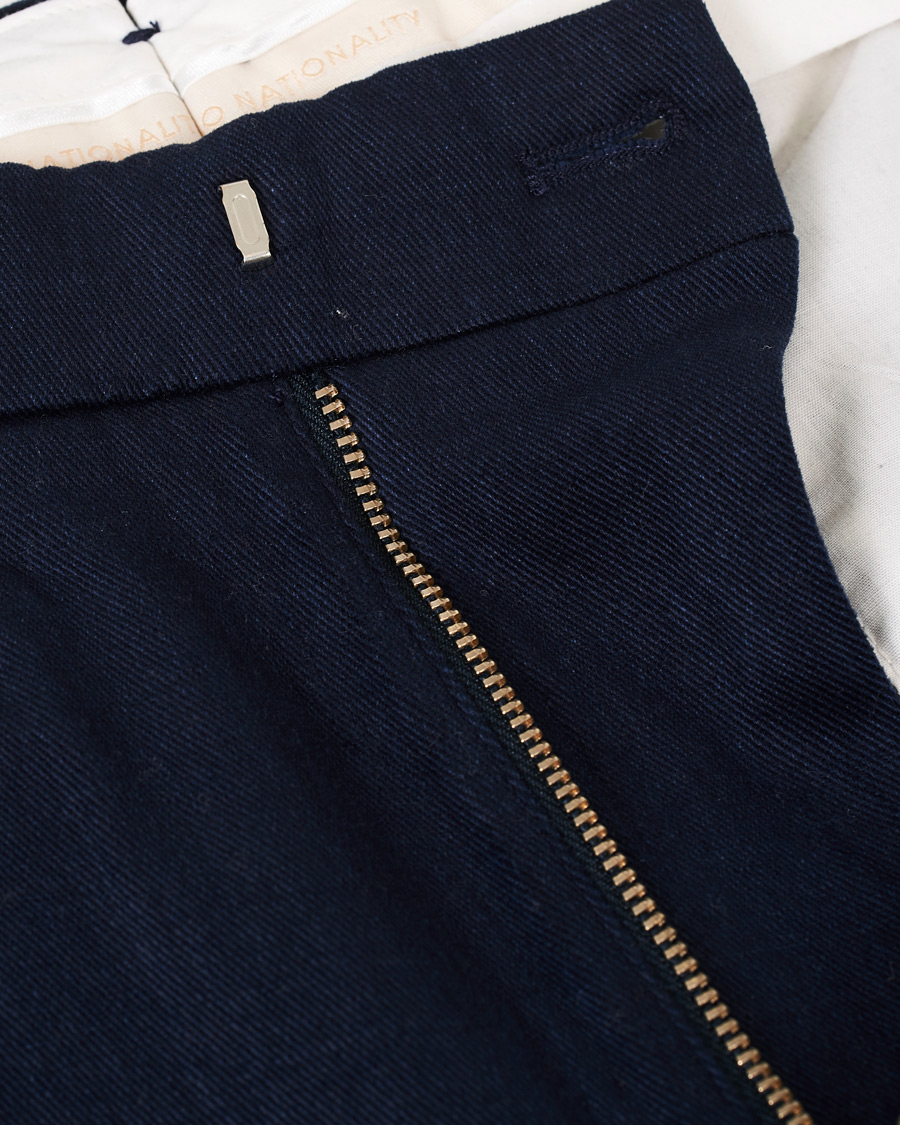 Herren | Hosen | NN07 | Codo Pleated Turn Up Trousers Navy