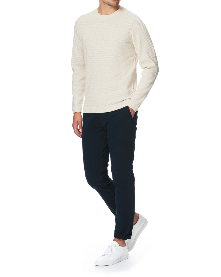 Herren | Pullover | NN07 | Julian Cotton Knitted Crew Neck Light Khaki