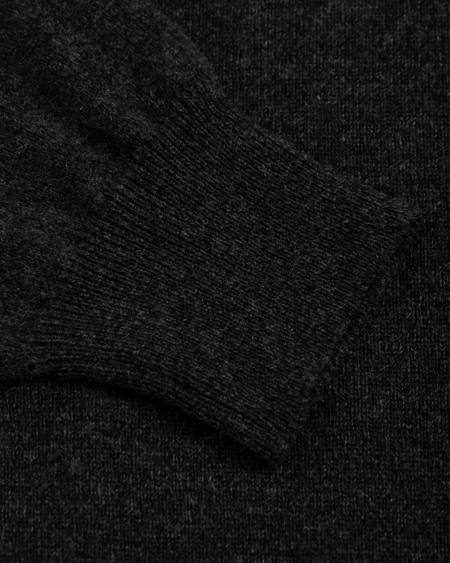 Herren | Pullover | Piacenza Cashmere | Cashmere Crew Neck Sweater Charcoal