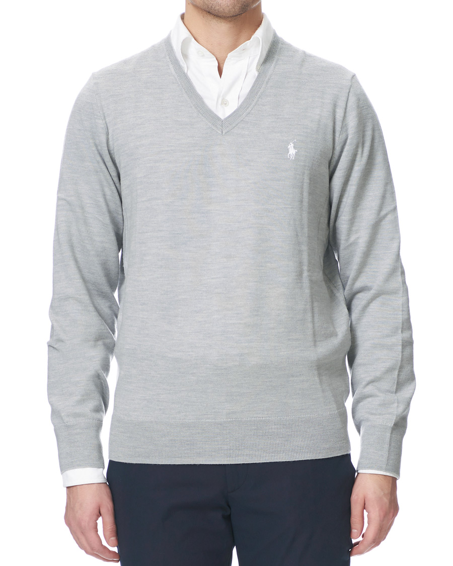 Herren | Pullover | Polo Ralph Lauren Golf | Merino Wool Sweater Light Pebble Heather