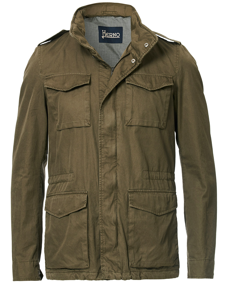 Herren | Jacken | Herno | Cotton Field Jacket Military Green