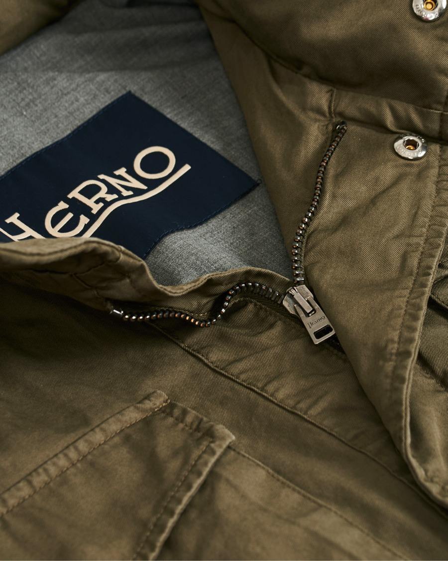 Herren | Jacken | Herno | Cotton Field Jacket Military Green