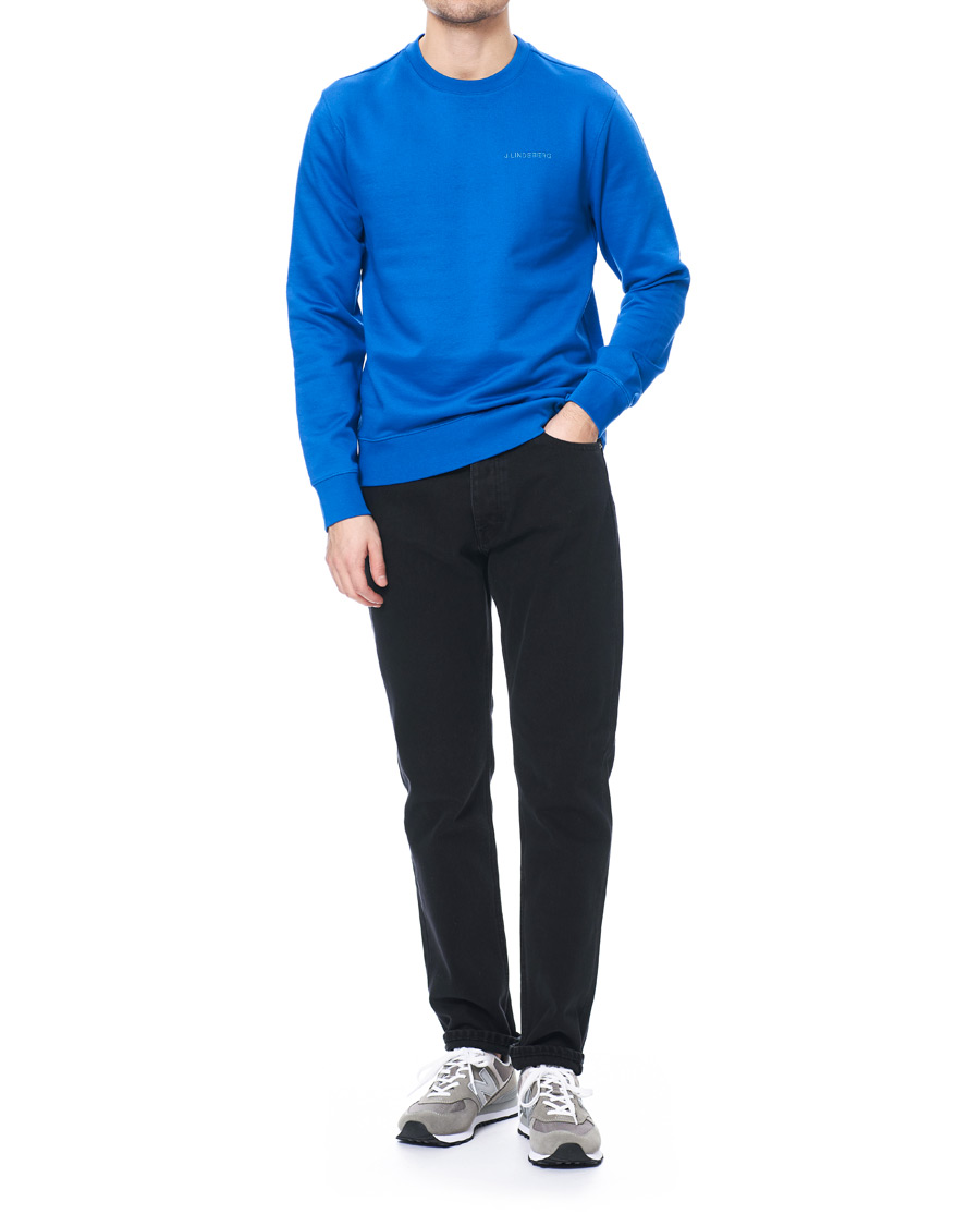 Herren | Pullover | J.Lindeberg | Throw Crew Neck Sweatshirt Yale Blue