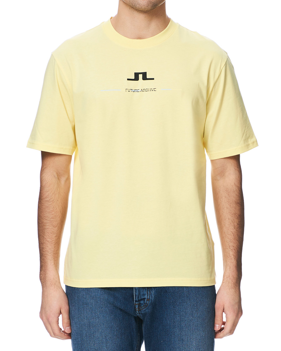 Herren | T-Shirts | J.Lindeberg | Dale Distinct Future Archive Crew Neck Tee Yellow