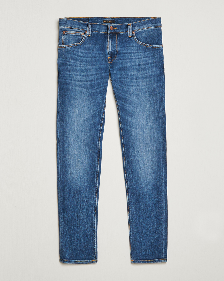 Herren | Jeans | Nudie Jeans | Tight Terry Organic Jeans Steel Navy