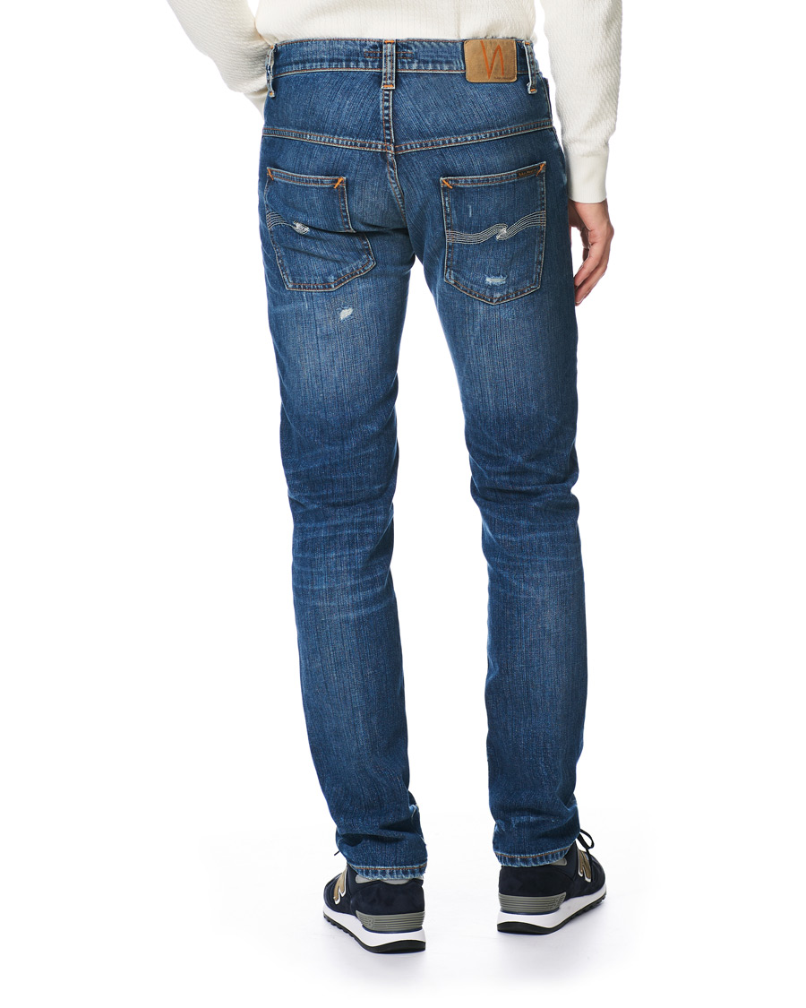 Herren | Jeans | Nudie Jeans | Thin Finn Organic Jeans Worn In Ecru