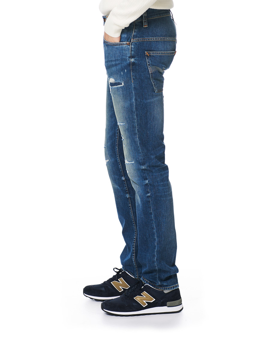 Herren | Jeans | Nudie Jeans | Thin Finn Organic Jeans Worn In Ecru