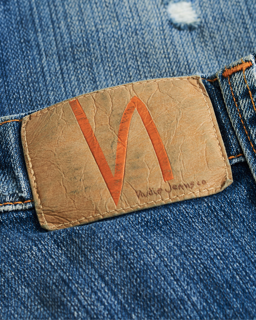 Herren | Jeans | Nudie Jeans | Thin Finn Organic Jeans Worn In Ecru