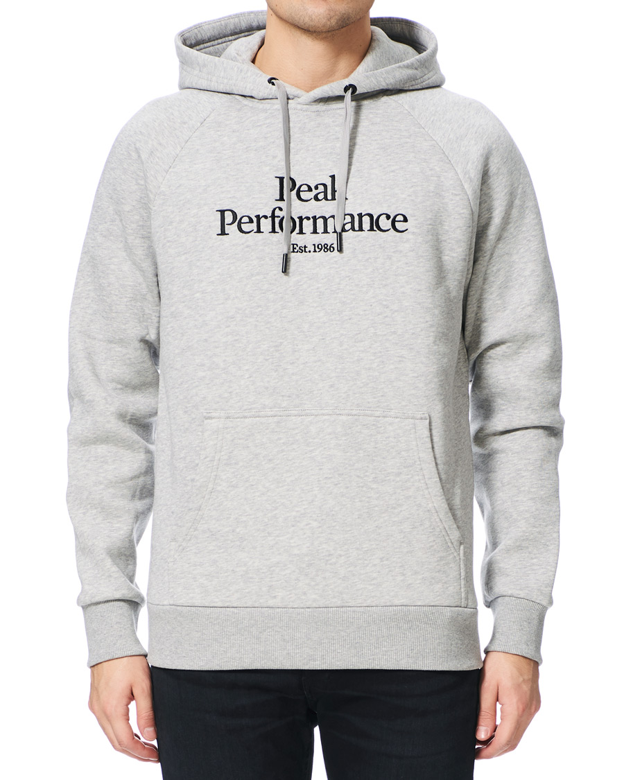 Herren | Pullover | Peak Performance | Original Logo Hoodie Medium Grey Heather