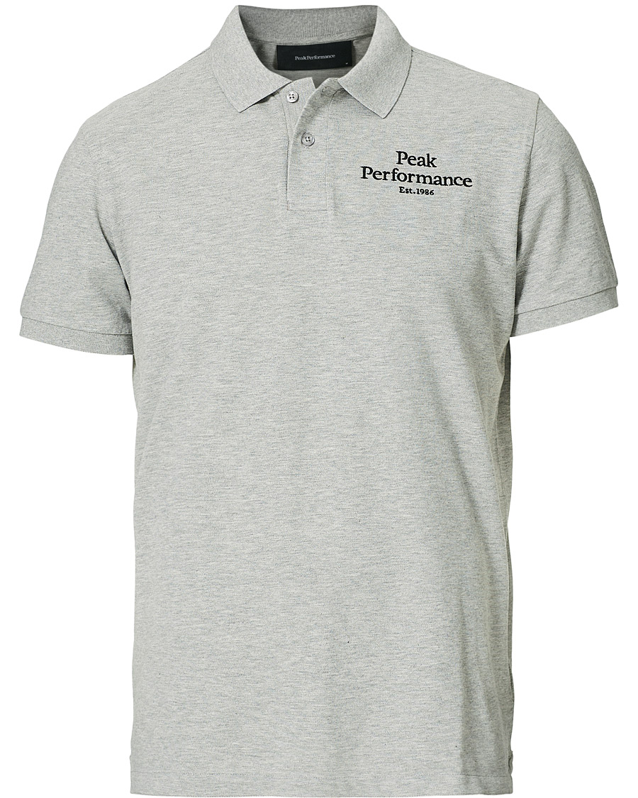 Herren | Poloshirts | Peak Performance | Original Logo Polo Medium Grey Heather