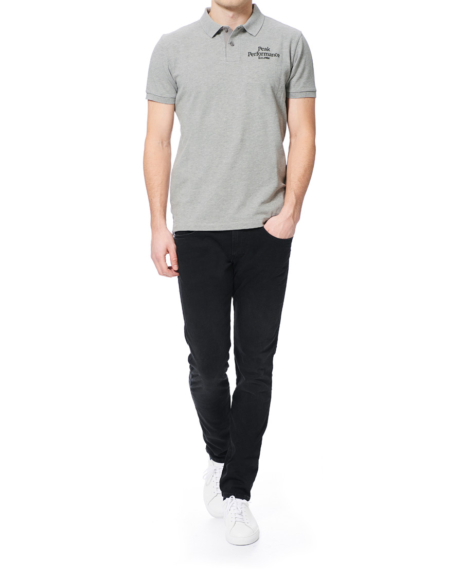 Herren | Poloshirts | Peak Performance | Original Logo Polo Medium Grey Heather