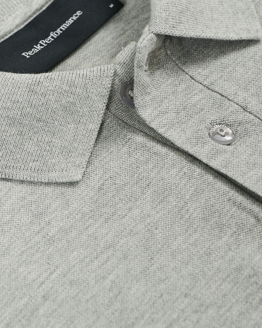 Herren | Poloshirts | Peak Performance | Original Logo Polo Medium Grey Heather