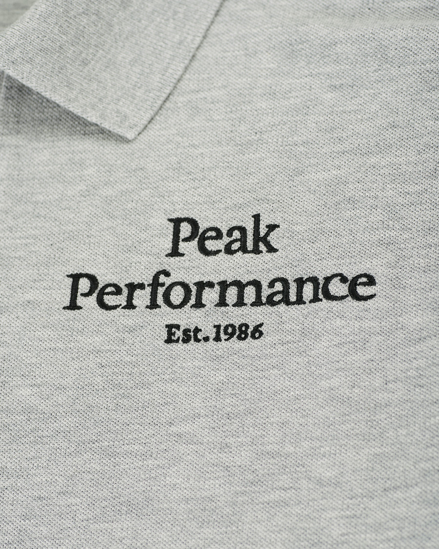 Herren | Poloshirts | Peak Performance | Original Logo Polo Medium Grey Heather