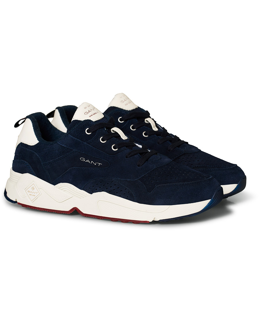 Herren | GANT Nicewill Perforated Sneaker Navy Suede | GANT | Nicewill Perforated Sneaker Navy Suede