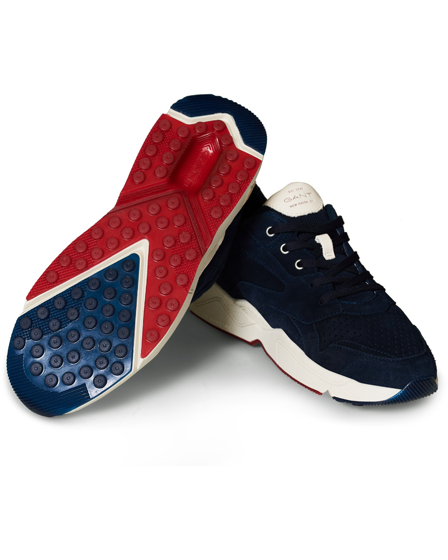 Herren | GANT Nicewill Perforated Sneaker Navy Suede | GANT | Nicewill Perforated Sneaker Navy Suede