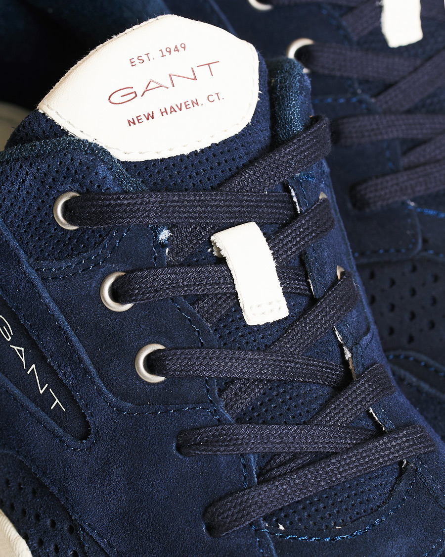 Herren | GANT Nicewill Perforated Sneaker Navy Suede | GANT | Nicewill Perforated Sneaker Navy Suede