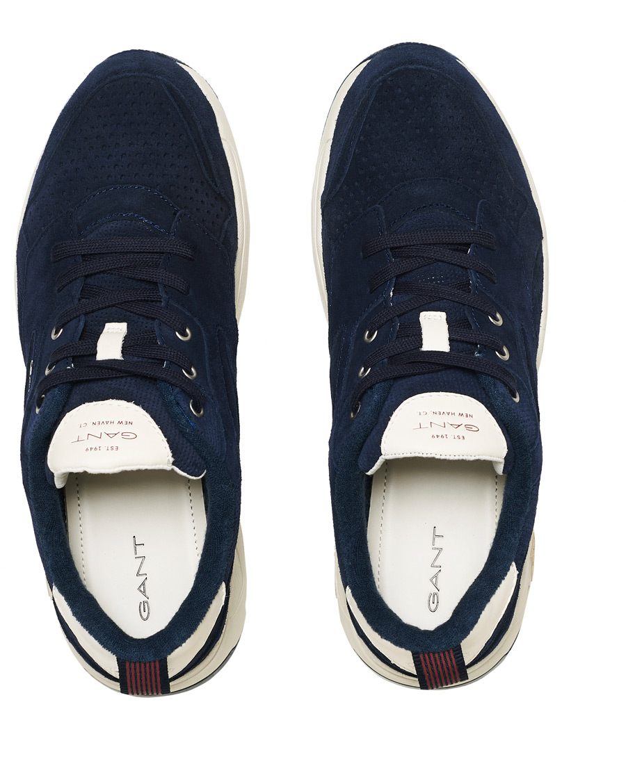 Herren | GANT Nicewill Perforated Sneaker Navy Suede | GANT | Nicewill Perforated Sneaker Navy Suede
