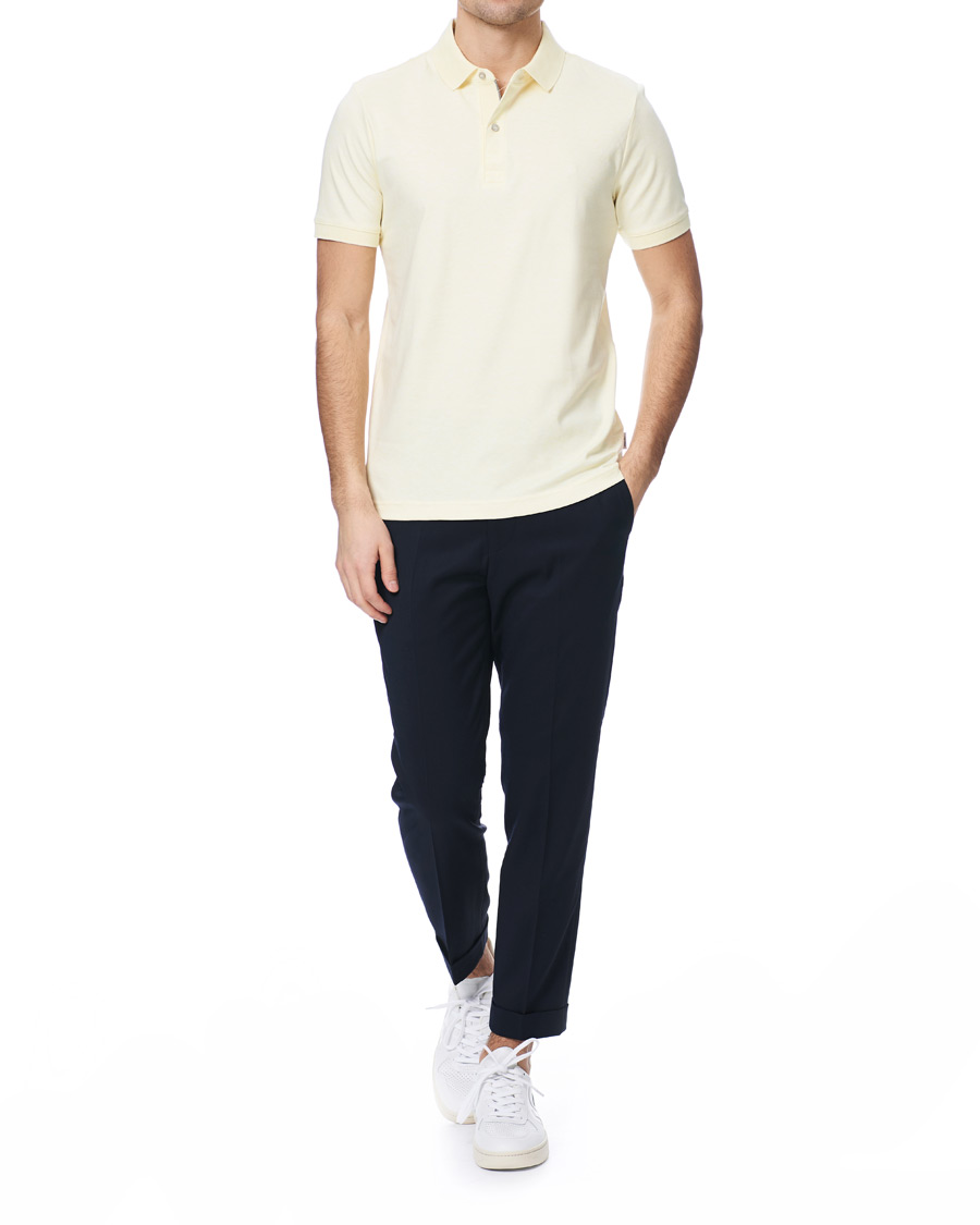Herren | Poloshirts | Calvin Klein | Slim Fit Soft Interlock Polo Pastel Yellow Heather