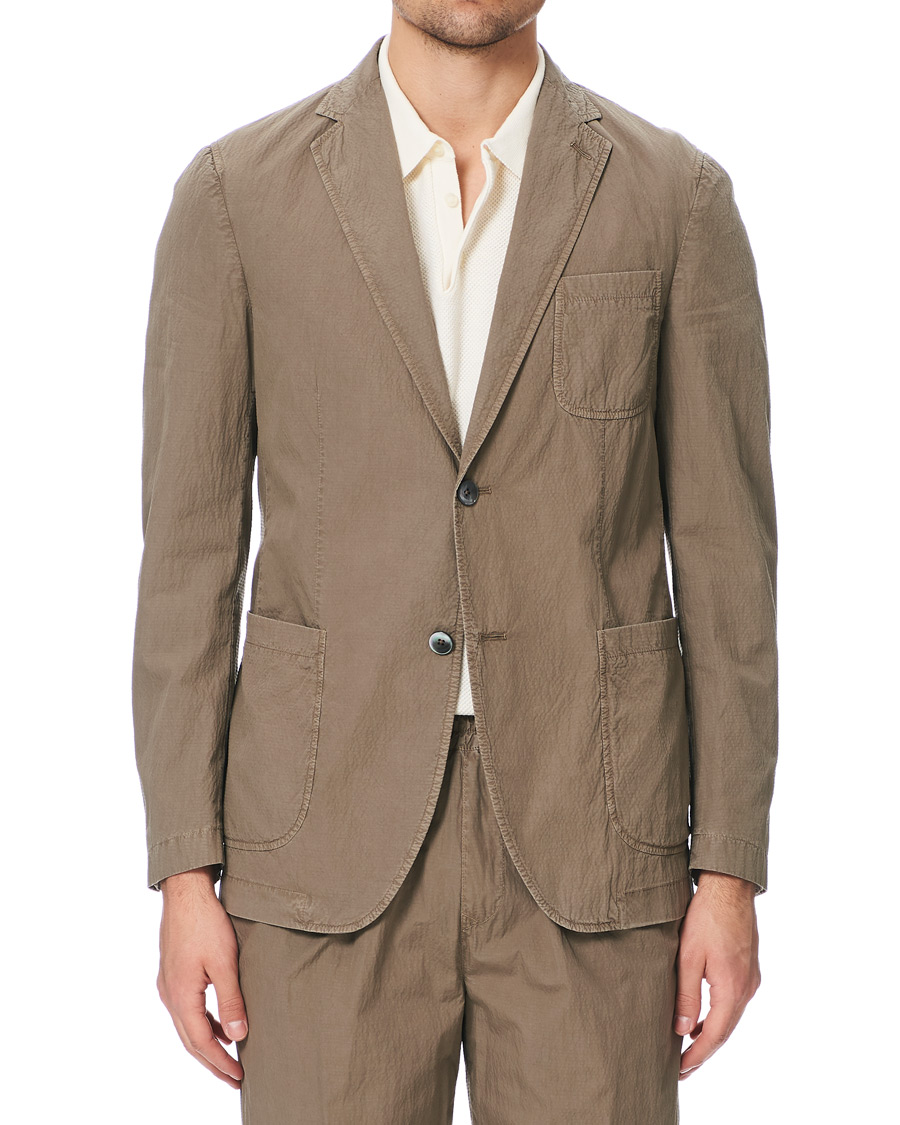 Herren | Sakkos | The Gigi | Soft Seersucker Blazer Olive