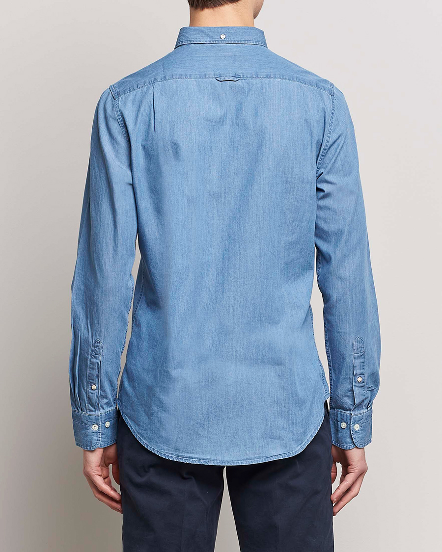 Herren | Hemden | GANT | Slim Fit Indigo Shirt Semi Light Blue