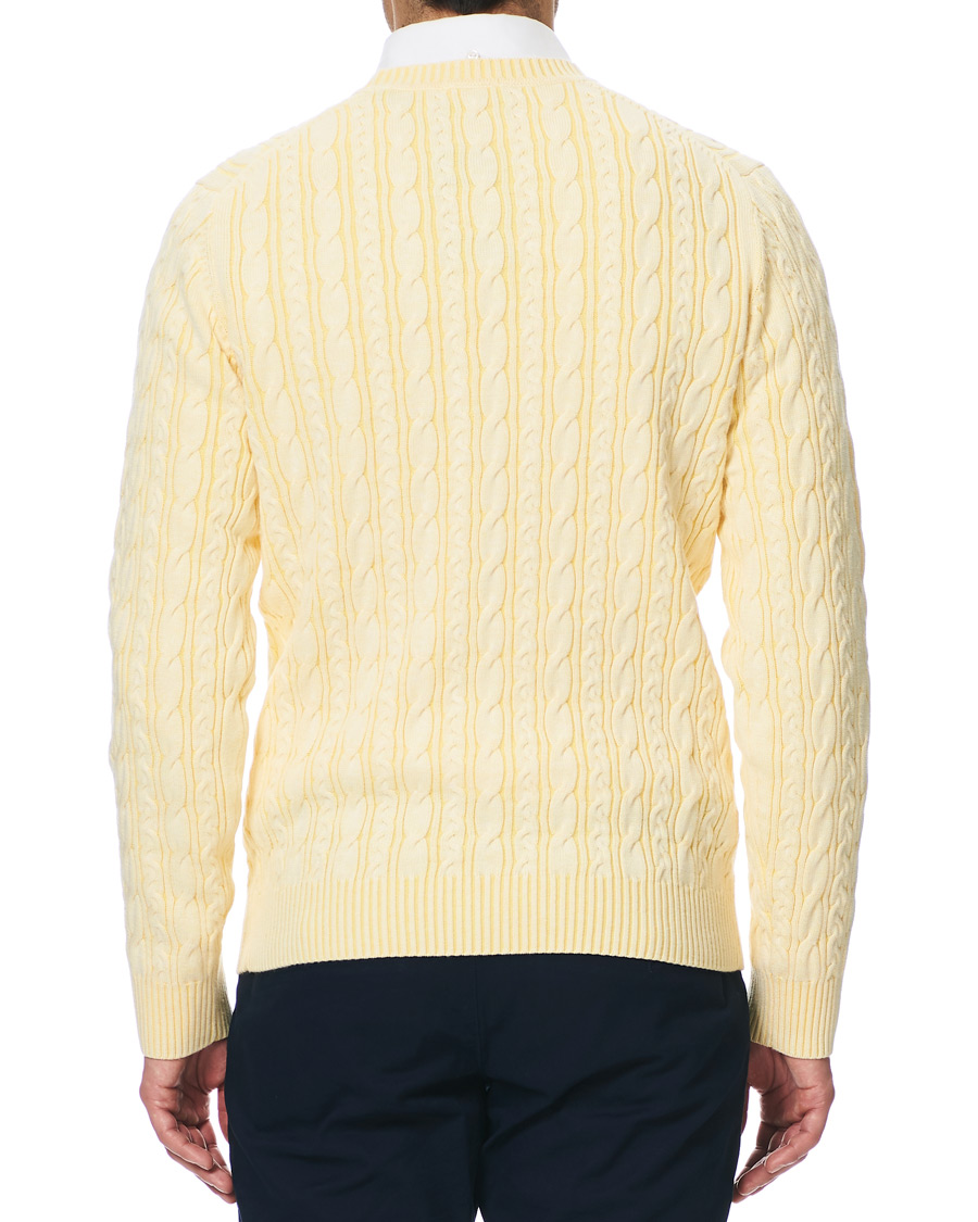 Herren | Pullover | GANT | Sunbleached Crew Neck Cable Pullover Sunlight