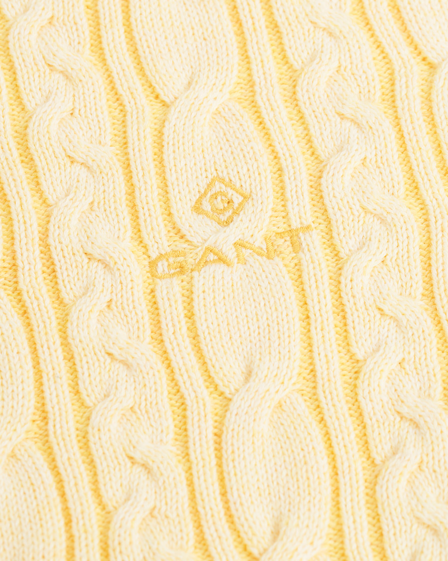 Herren | Pullover | GANT | Sunbleached Crew Neck Cable Pullover Sunlight