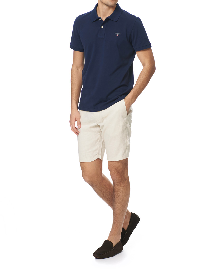Herren | Shorts | GANT | Relaxed Linen Drastring Shorts Putty