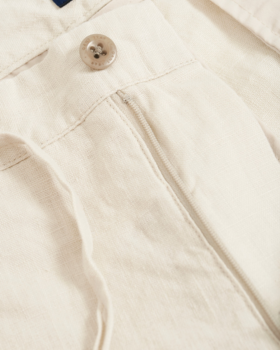 Herren | Shorts | GANT | Relaxed Linen Drastring Shorts Putty