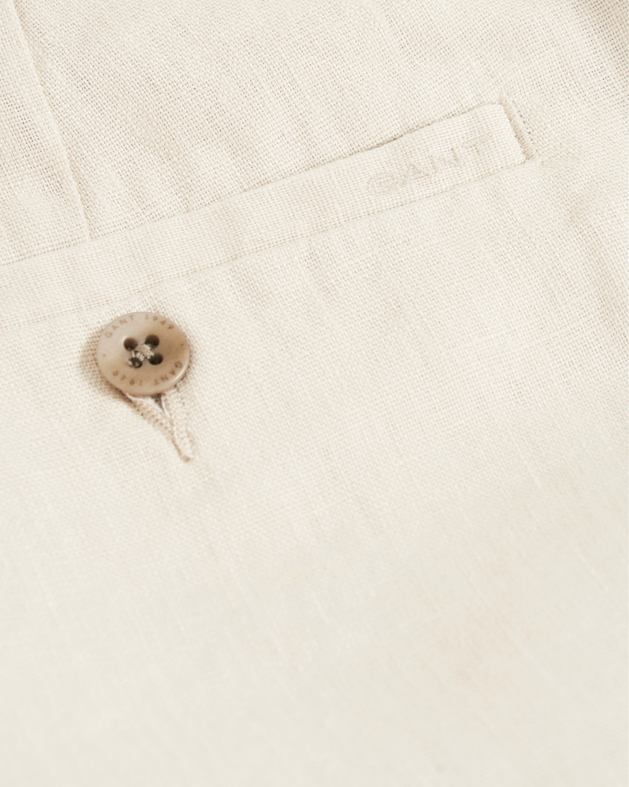 Herren | Shorts | GANT | Relaxed Linen Drastring Shorts Putty