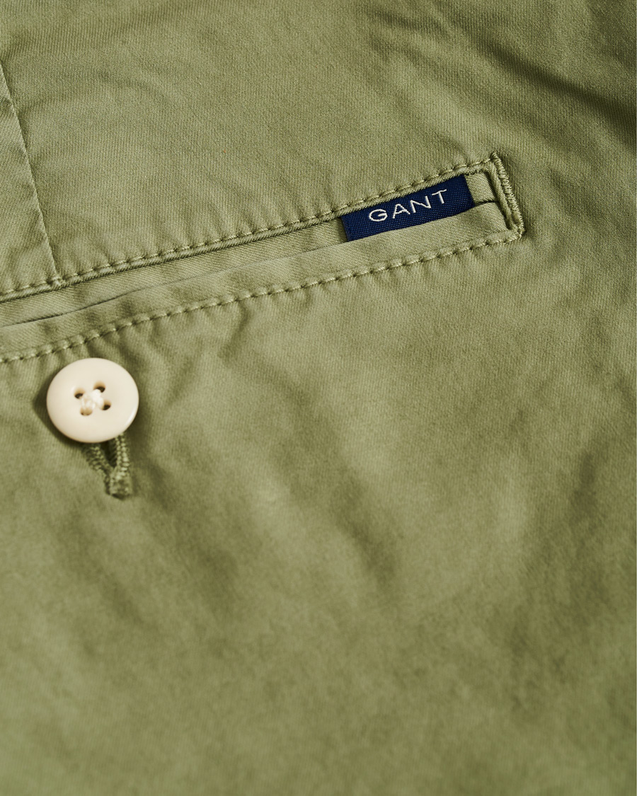 Herren | Shorts | GANT | Regular Sunbleached Shorts Oil Green