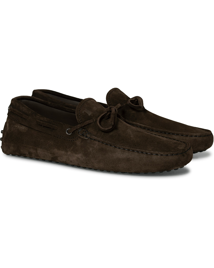 Herren | Tod's Laccetto Gommino Carshoe Dark Brown Suede UK7 - EU41 | Tod's | Laccetto Gommino Carshoe Dark Brown Suede UK7 - EU41