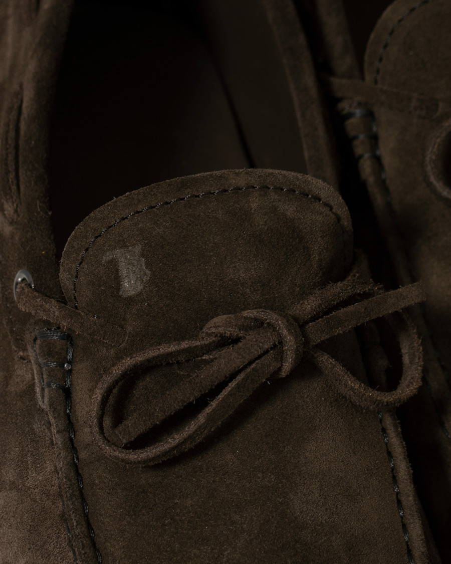 Herren | Tod's Laccetto Gommino Carshoe Dark Brown Suede UK7 - EU41 | Tod's | Laccetto Gommino Carshoe Dark Brown Suede UK7 - EU41