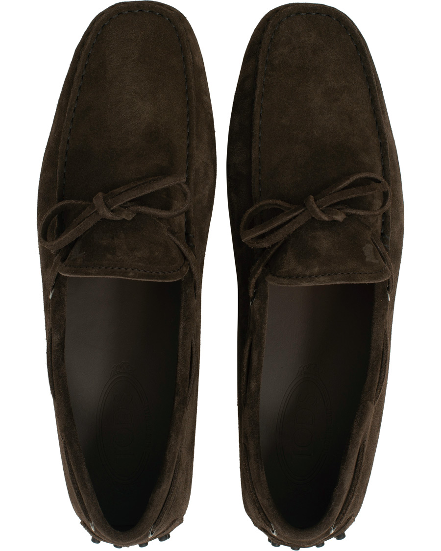 Herren | Tod's Laccetto Gommino Carshoe Dark Brown Suede UK7 - EU41 | Tod's | Laccetto Gommino Carshoe Dark Brown Suede UK7 - EU41