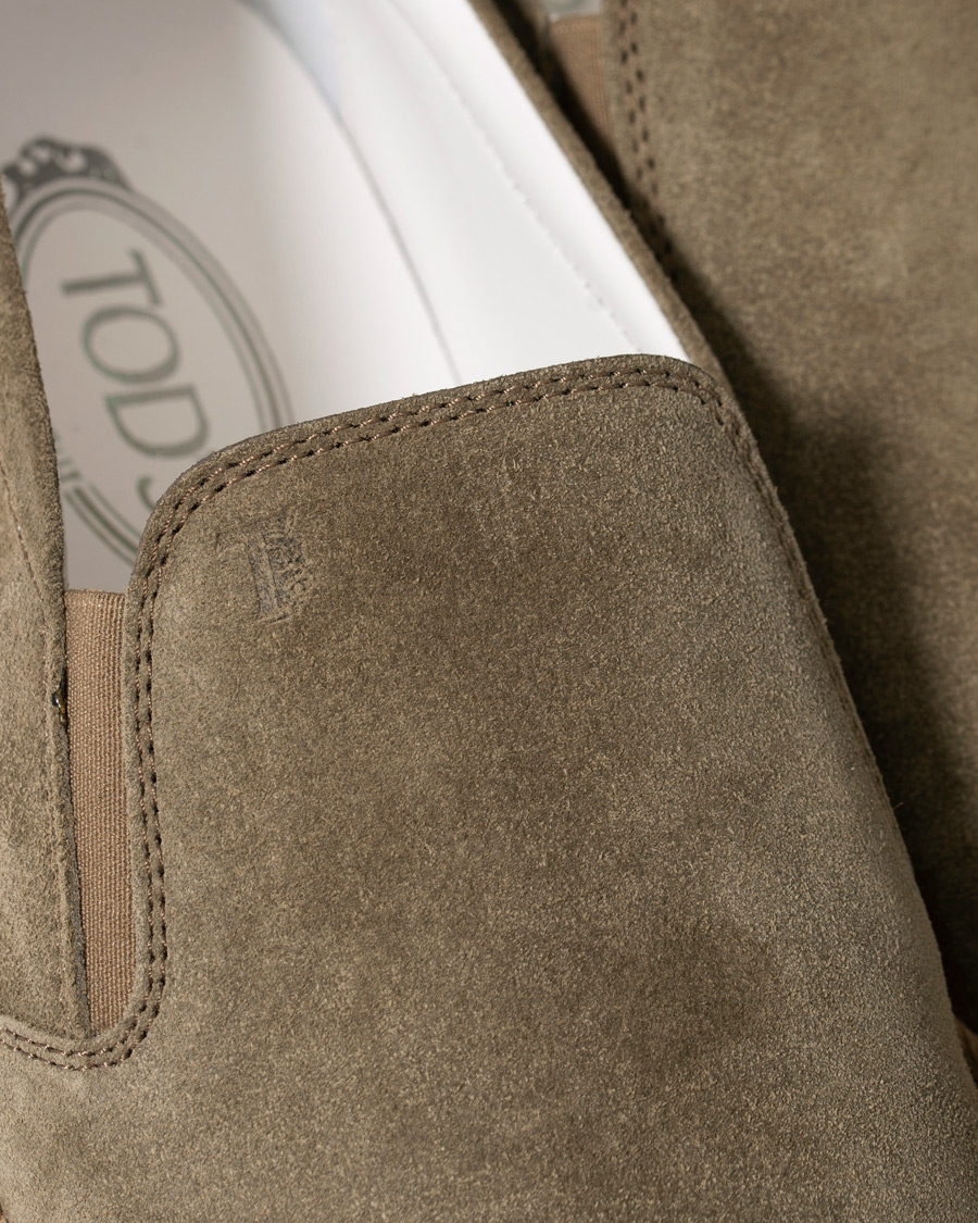 Herren | Tod's Slipper Loafer Taupe Suede | Tod's | Slipper Loafer Taupe Suede