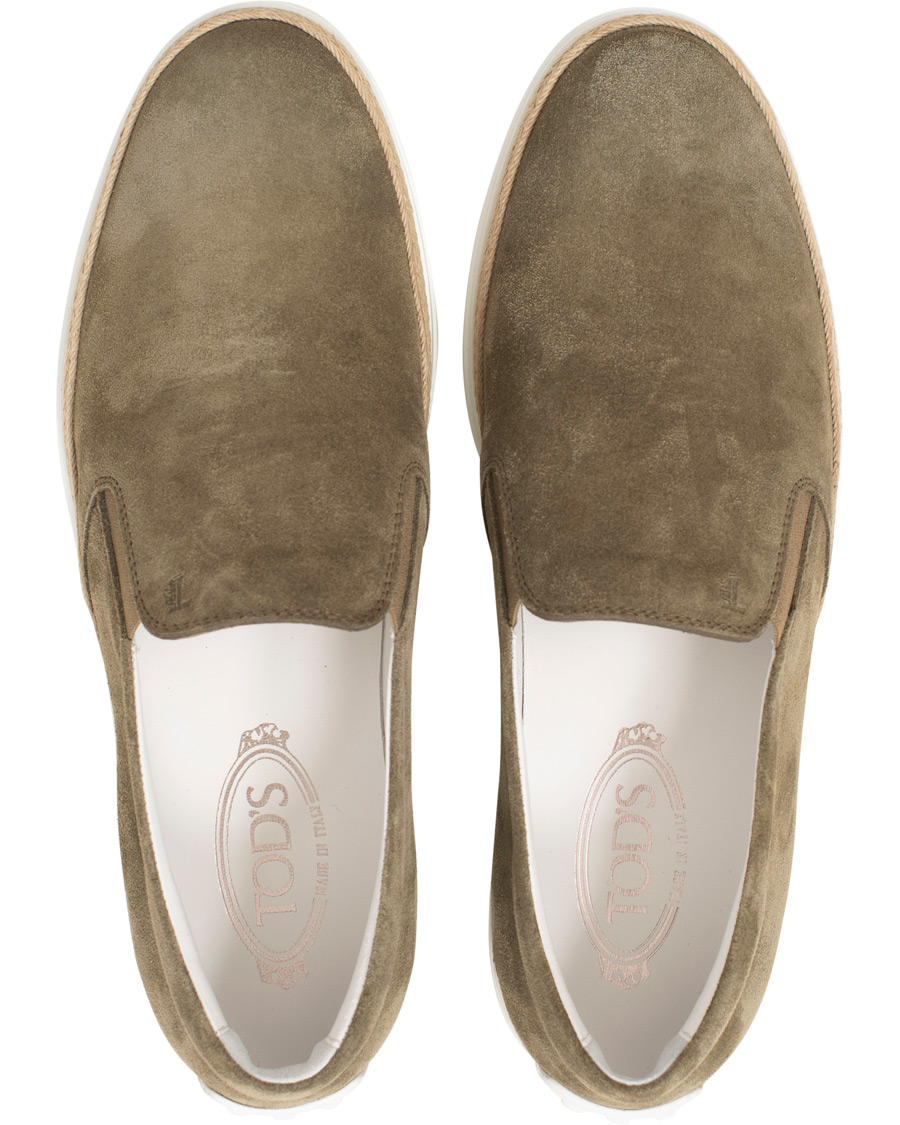 Herren | Tod's Slipper Loafer Taupe Suede | Tod's | Slipper Loafer Taupe Suede