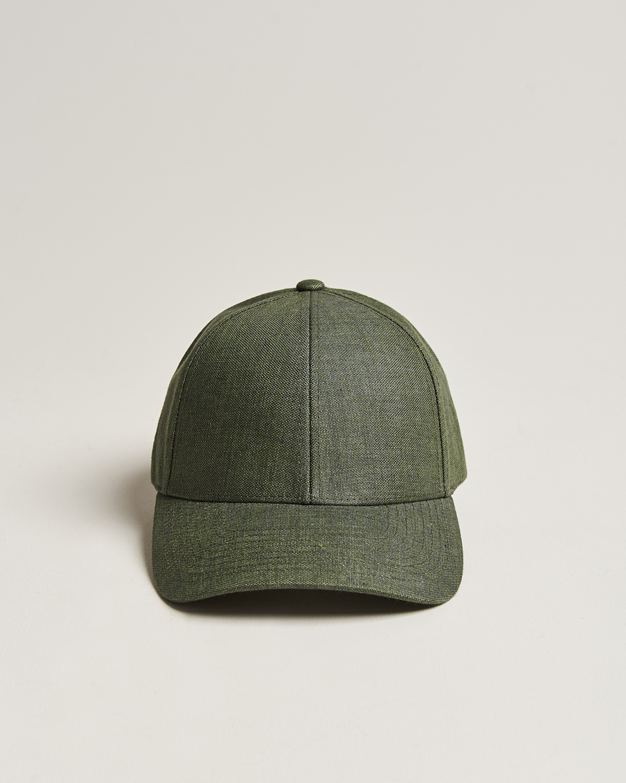 Herren | Hüte & Mützen | Varsity Headwear | Linen Baseball Cap French Olive