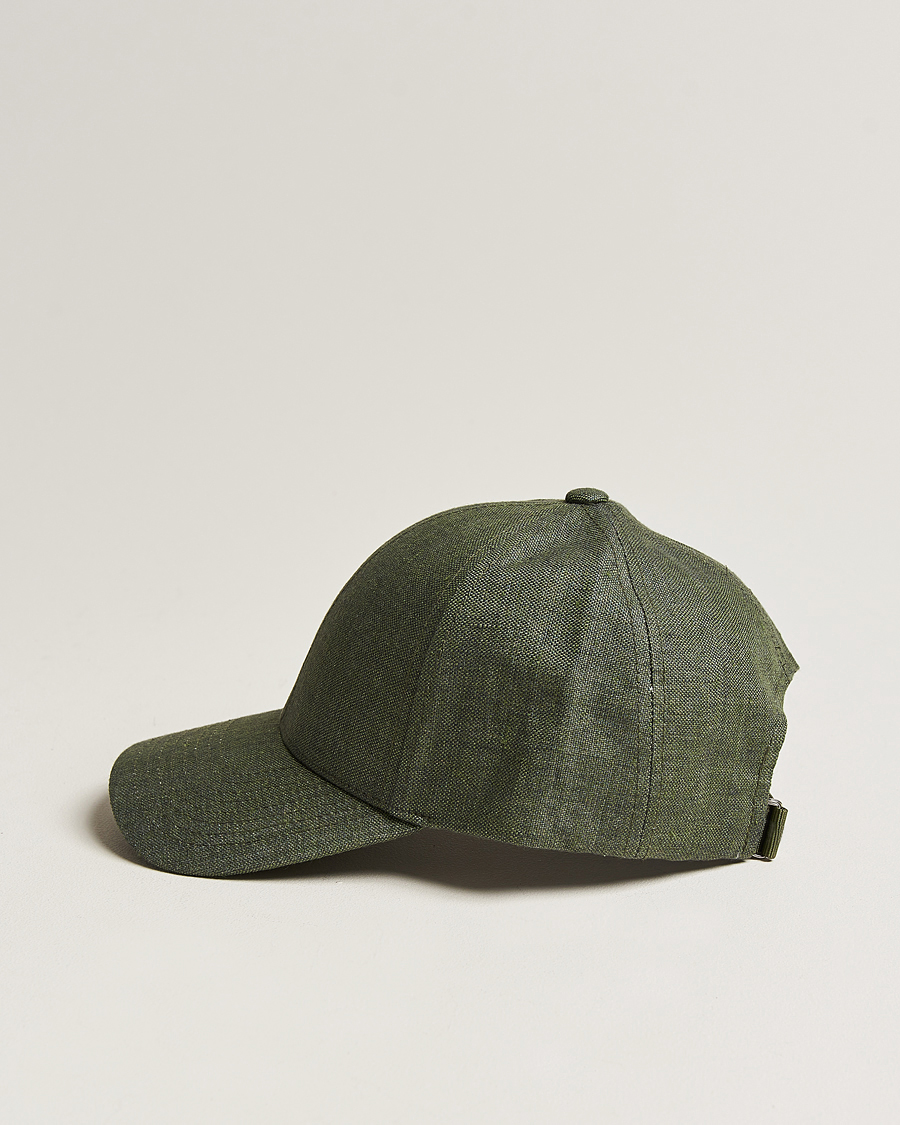 Herren |  | Varsity Headwear | Linen Baseball Cap French Olive