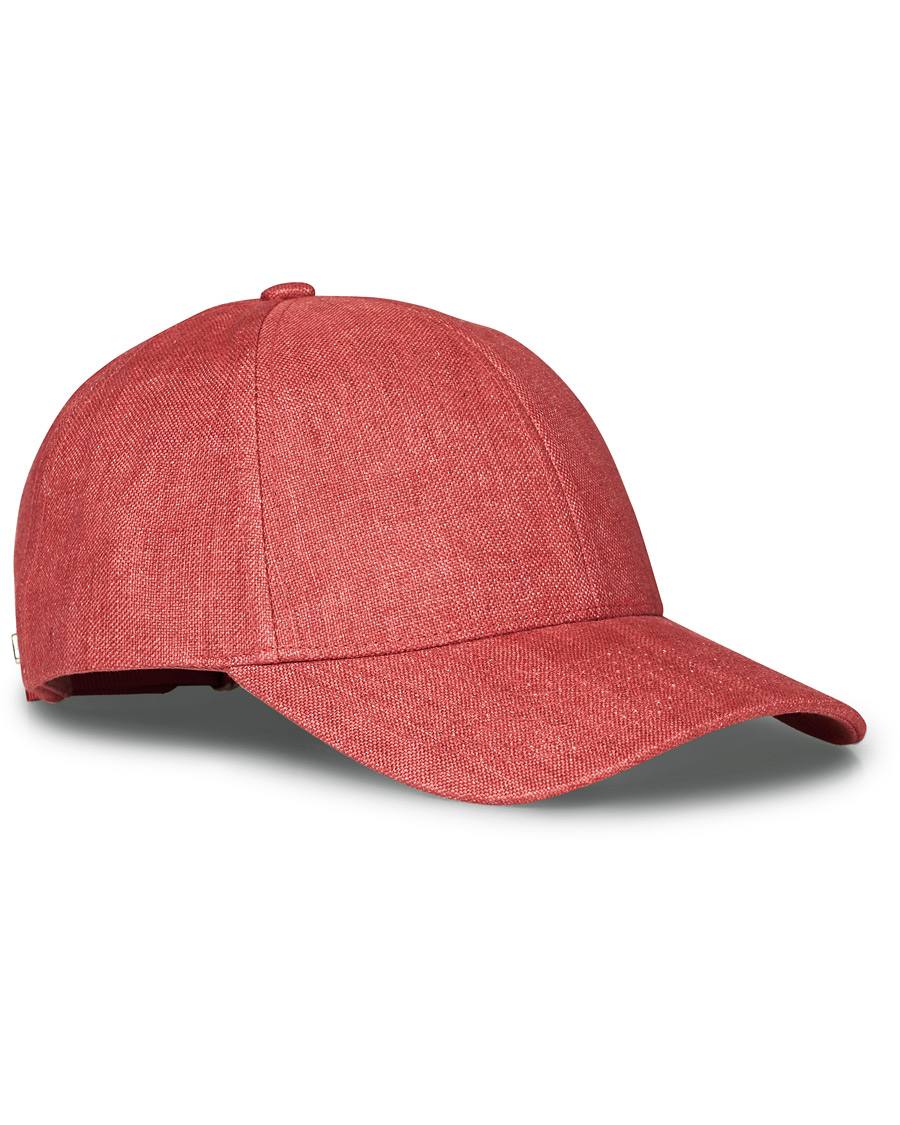 Herren | Varsity Headwear Linen Baseball Cap Amaranth Red | Varsity Headwear | Linen Baseball Cap Amaranth Red