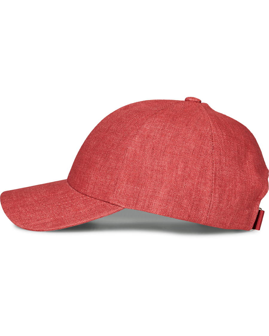 Herren | Varsity Headwear Linen Baseball Cap Amaranth Red | Varsity Headwear | Linen Baseball Cap Amaranth Red