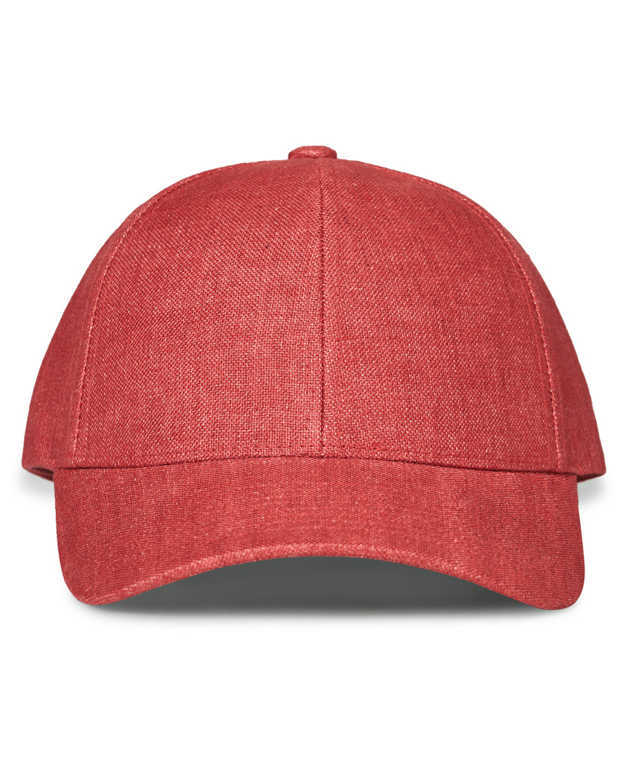 Herren | Varsity Headwear Linen Baseball Cap Amaranth Red | Varsity Headwear | Linen Baseball Cap Amaranth Red