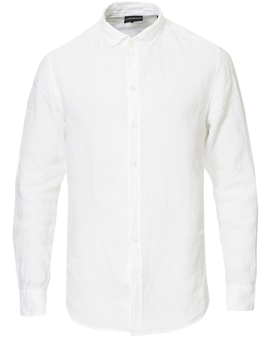 Herren | Hemden | Emporio Armani | Linen Shirt White