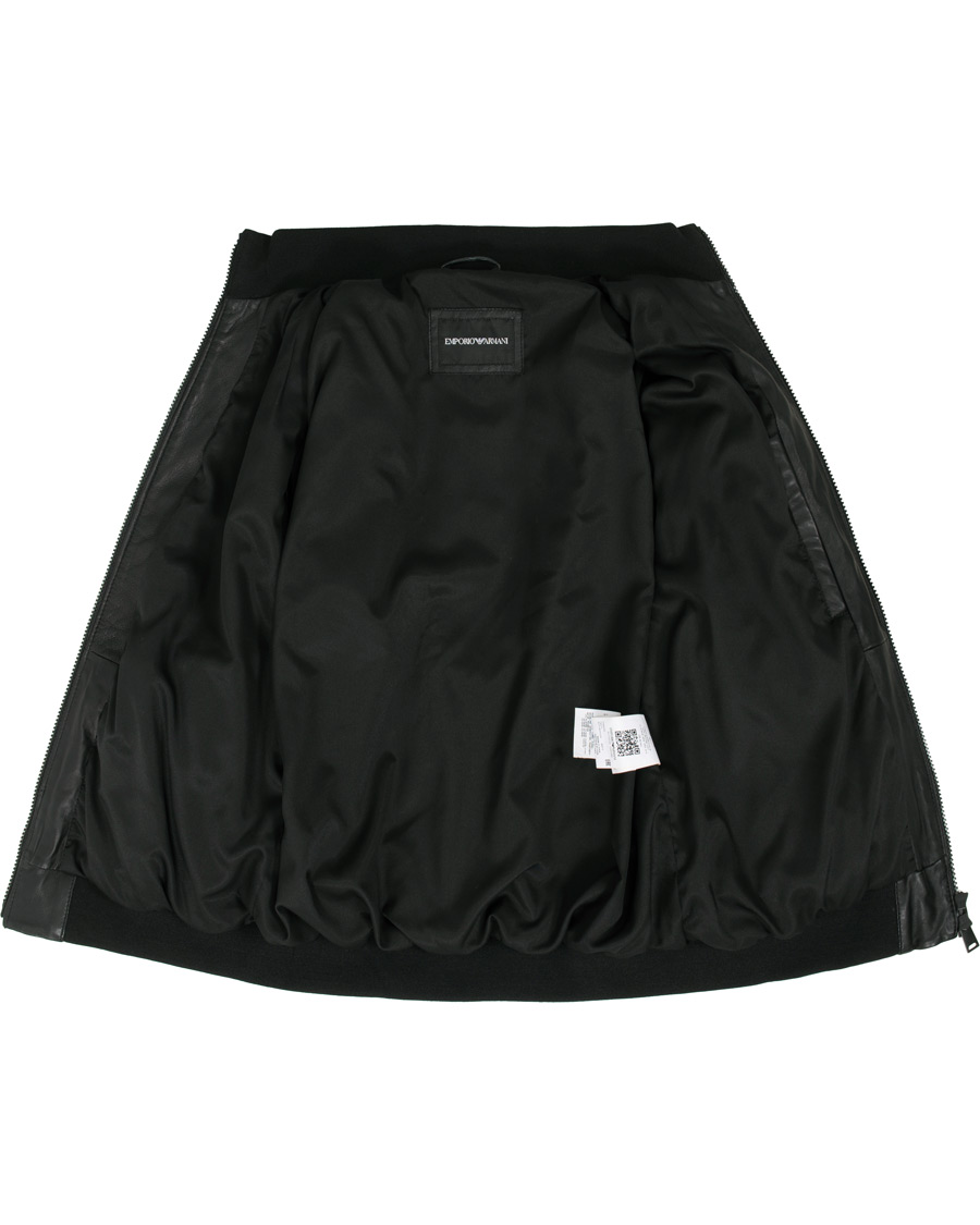 Herren | Jacken | Emporio Armani | Leather Jacket Black
