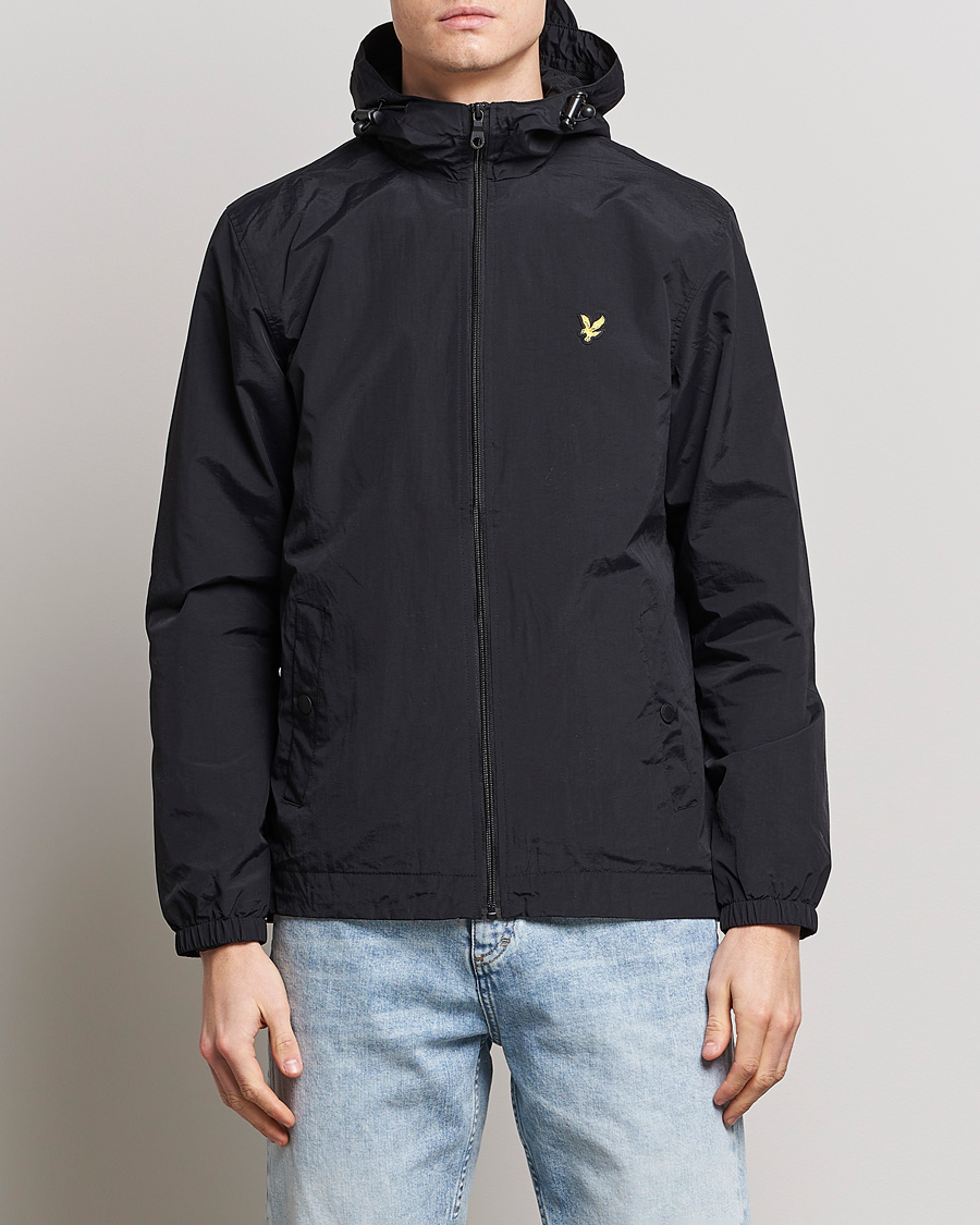 Herren | Jacken | Lyle & Scott | Zip Through Hooded Jacket Jet Black