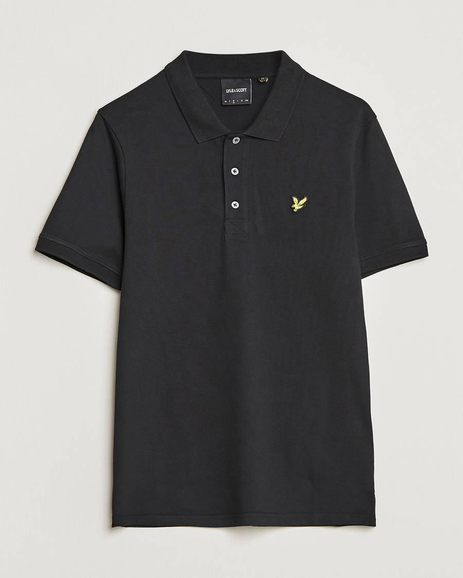 Herren | Poloshirt | Lyle & Scott | Plain Pique Polo Shirt Jet Black