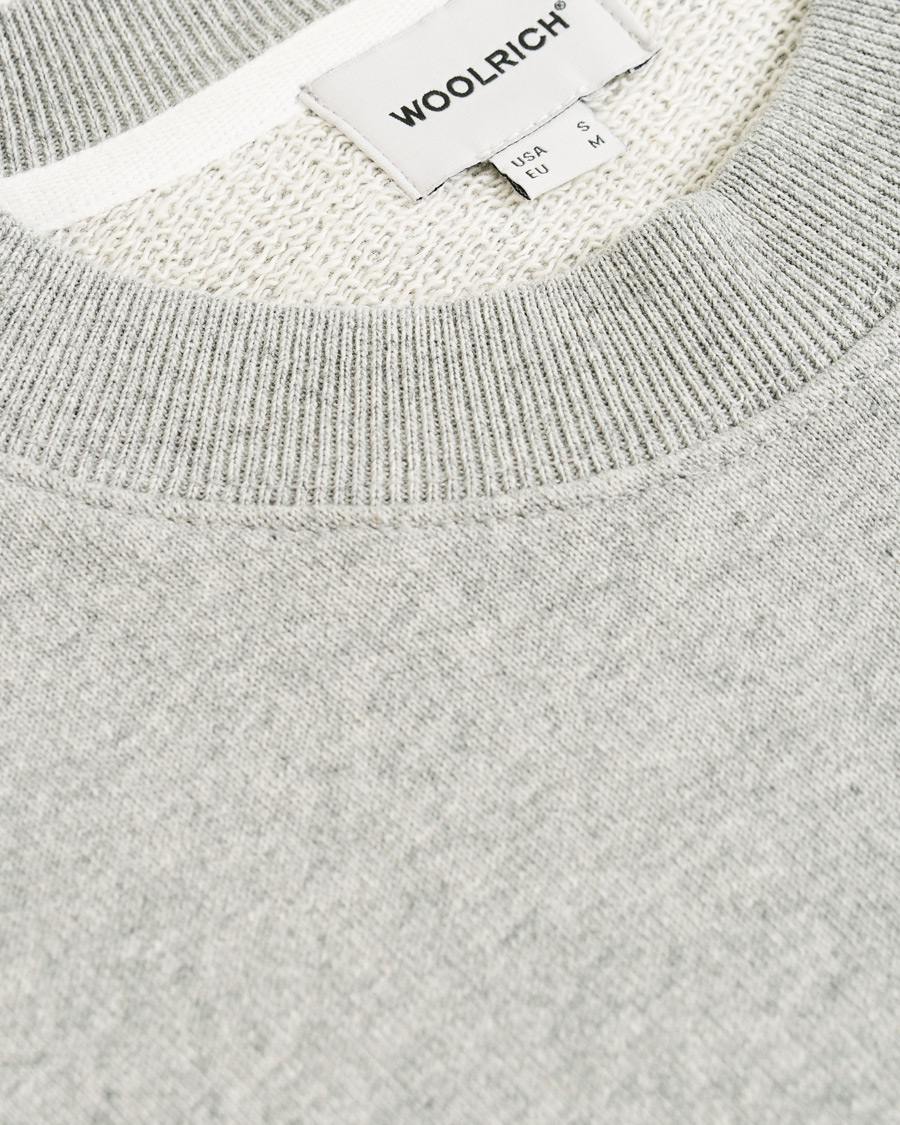 Herren | Pullover | Woolrich | American Crew Neck Sweatshirt Grey Melange
