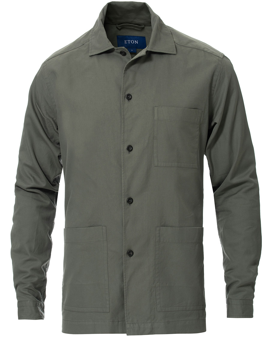 Herren | Hemden | Eton | Heavy Twill Overshirt Green