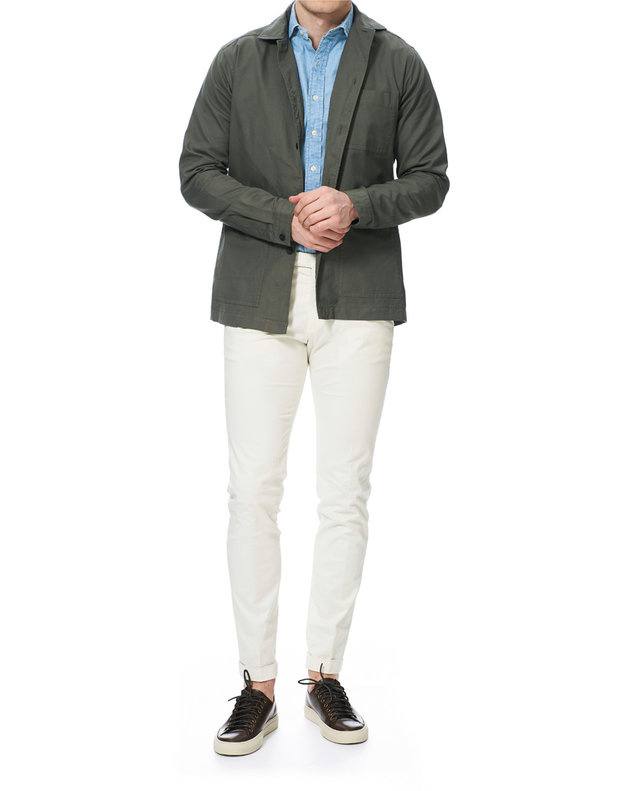Herren | Hemden | Eton | Heavy Twill Overshirt Green