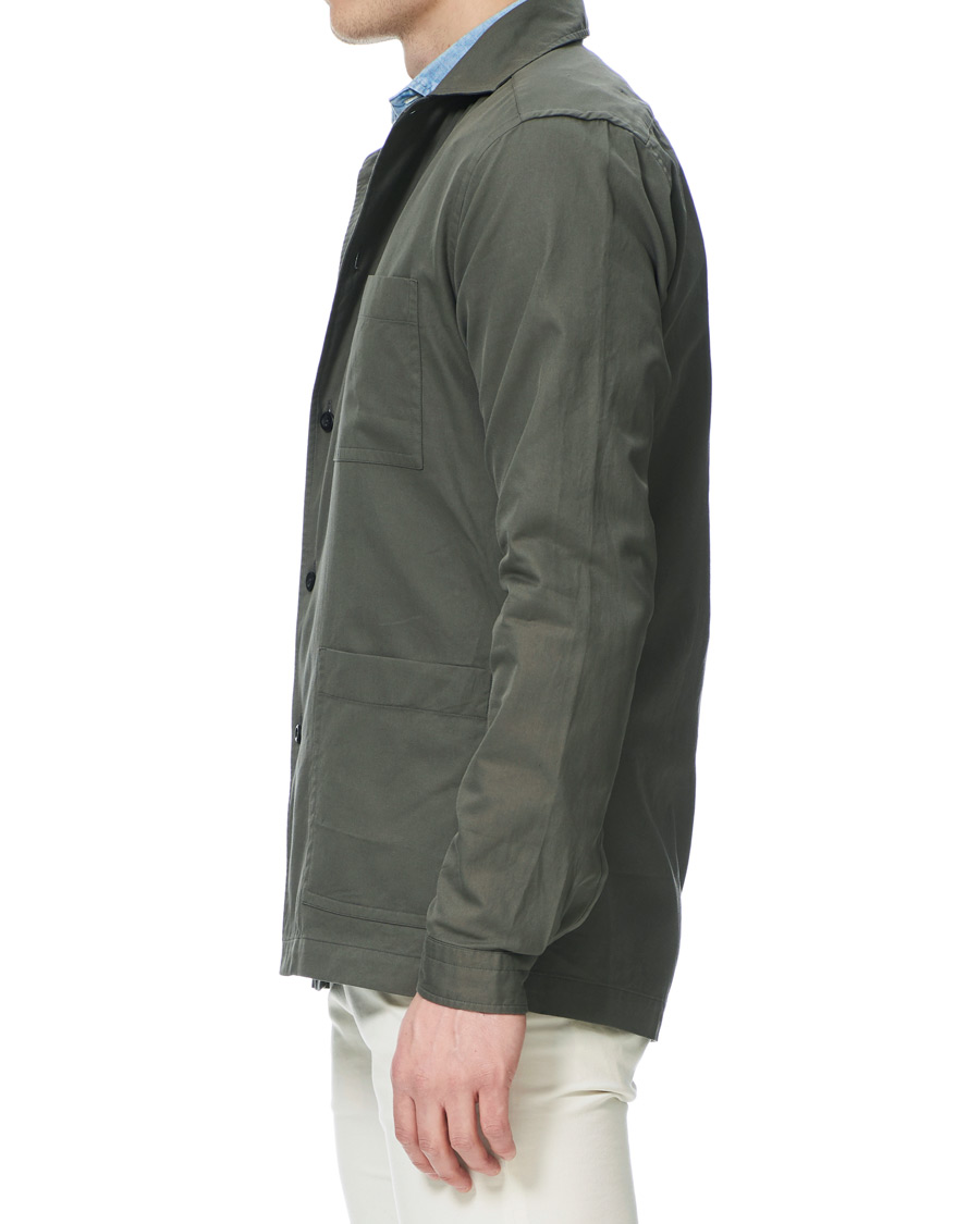 Herren | Hemden | Eton | Heavy Twill Overshirt Green