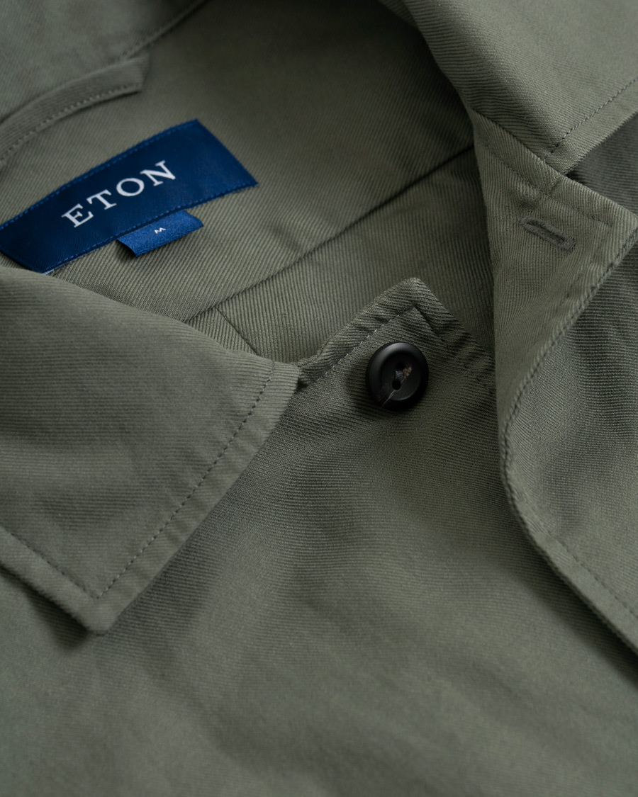 Herren | Hemden | Eton | Heavy Twill Overshirt Green